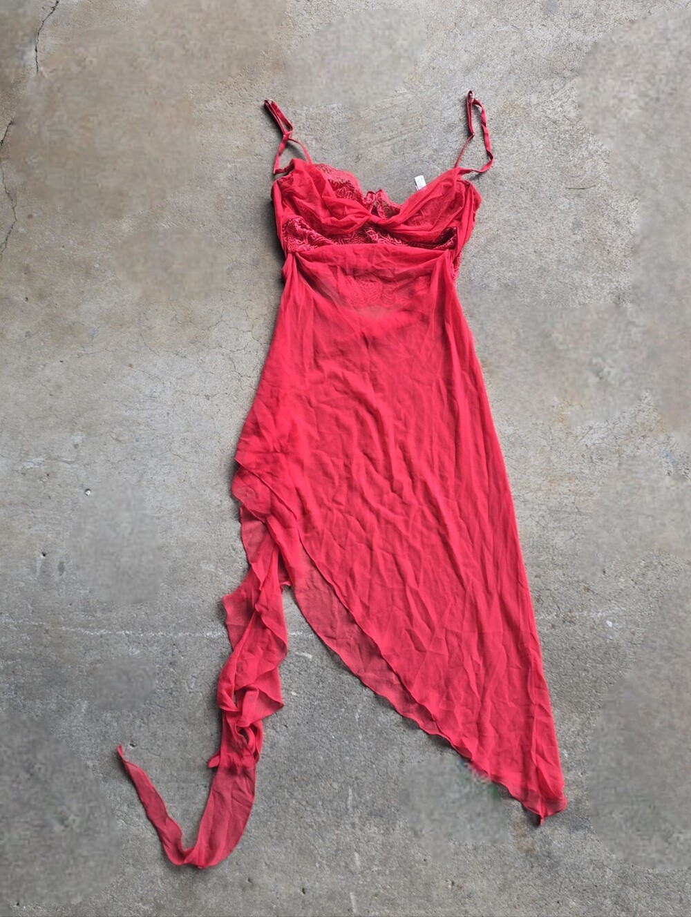 VTG Victoria's Secret Y2k Lace Whimisical Fairy Rare Slip Lingerie Dress 36C
